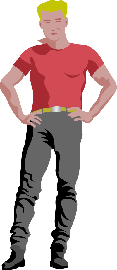 Assertive guy by Rones. Posterized clipart