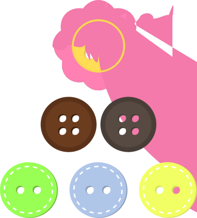 Assorted Buttons clipart