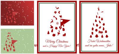 Assorted Christmas Cards clipart