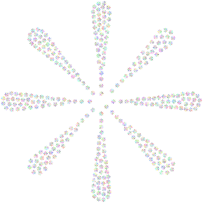 Asterisk Fractal Prismatic clipart