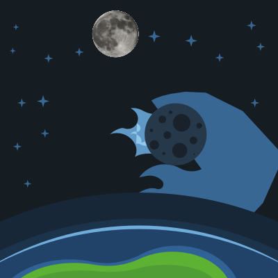 Asteroid 2024 MK near the Earth on June 29, 2024 clipart