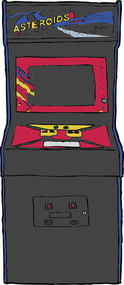 Asteroids Arcade Game clipart