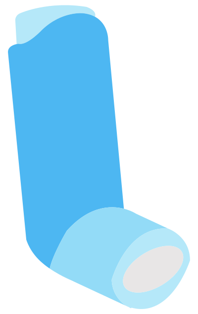 Asthma Inhaler Blue clipart