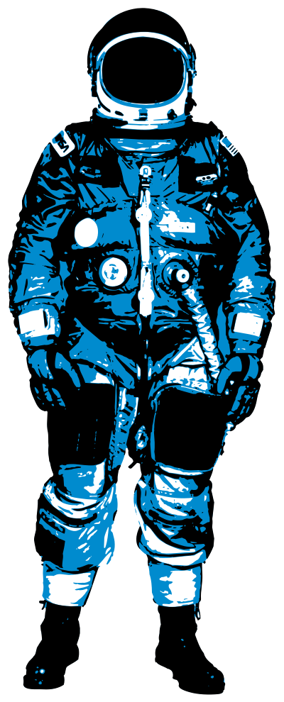 Astronaut, blue clipart
