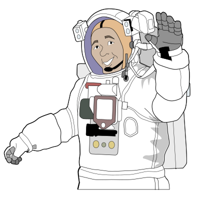 Astronaut iss activity sheet colour remix clipart