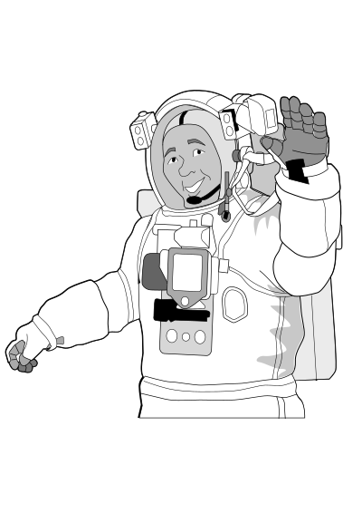 Astronaut iss activity sheet p1 clipart
