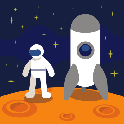 Astronaut on Mars clipart