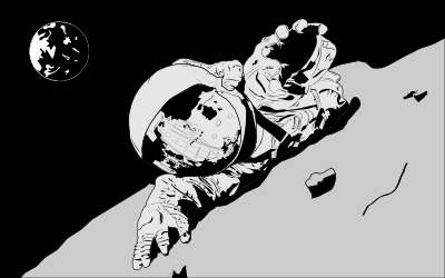 Astronaut Visier Reflexion Mond Erde clipart