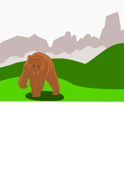 Asturias y el oso pardo clipart
