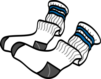 Athletic crew socks clipart