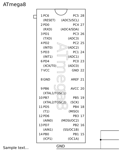 Atmel AVR ATmega8 clipart