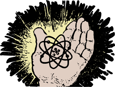 Atomic Energy in a Hand - Colour Remix clipart