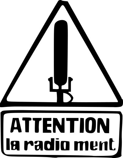 Attention, la radio ment clipart