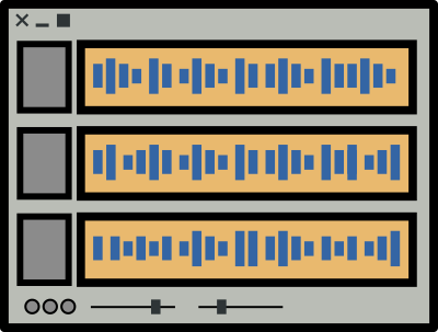 Audio editor clipart