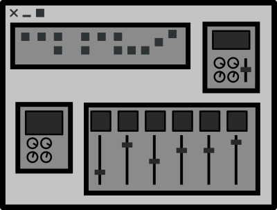 Audio mixing software clipart