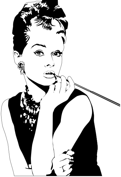 Audrey Hepburn clipart