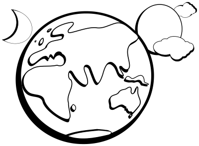 Aussie Earth Outline clipart