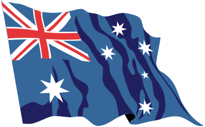 Australia Flag In The Wind clipart