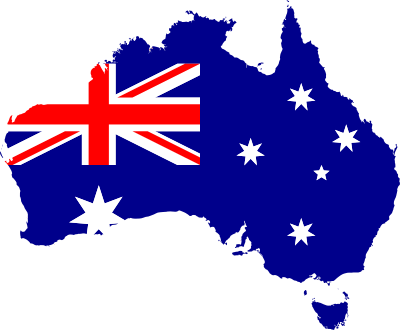 Australia Flag Map clipart