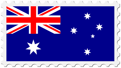 Australia flag stamp clipart