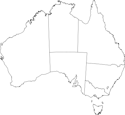 Australia-outline-with-boundaries clipart