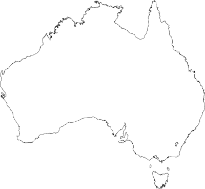 Australia-outline-without-boundaries clipart