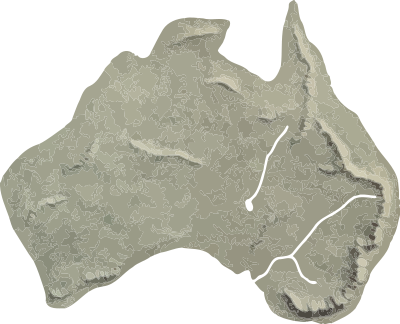 Australia relief map clipart