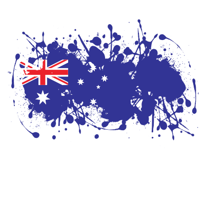 Australian flag ink grunge clipart