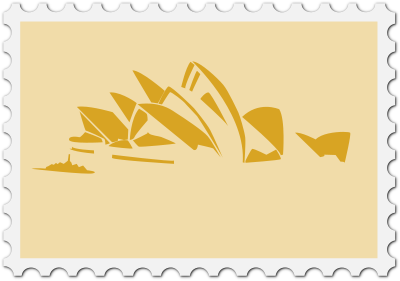 Australian stamp clipart