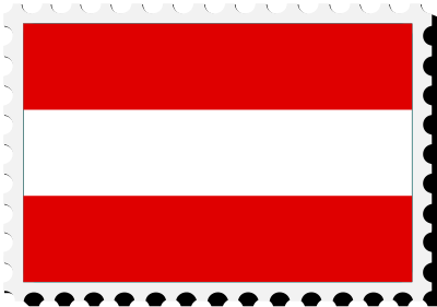 Austria flag stamp clipart