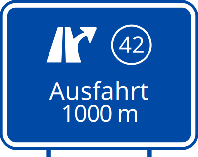 Autobahn Ausfahrt / German highway exit clipart