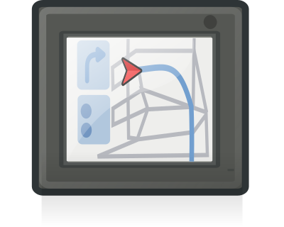 Automotive navigation system clipart