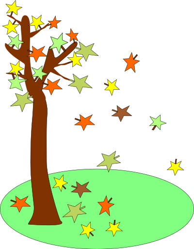 Autumn tree enhanced clipart