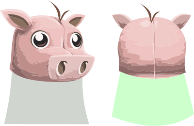 Avatar Wardrobe Hat GlitchamaphonePigMask clipart