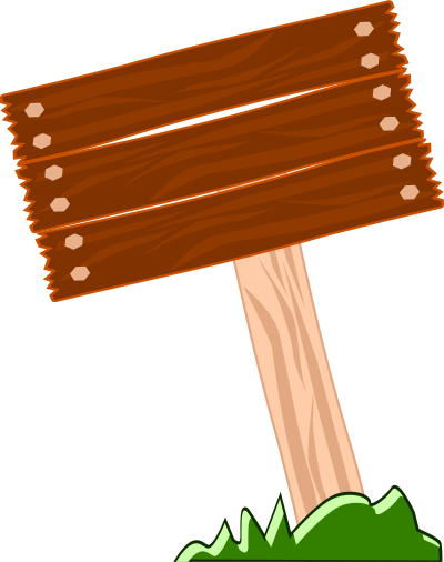 Aviso madera clipart