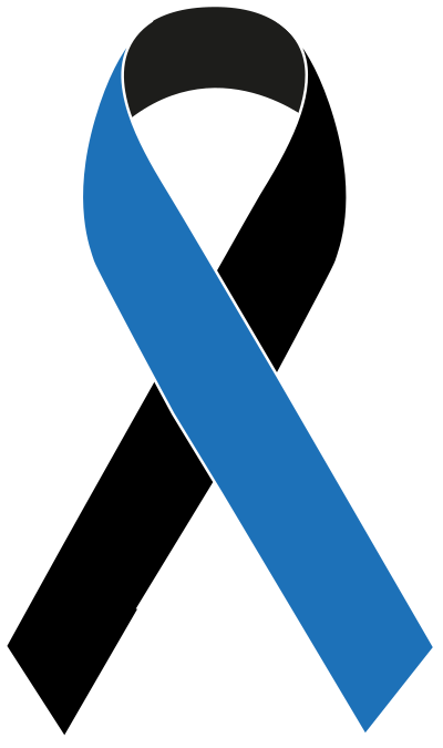 Awareness ribbon two color clipart