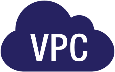 AWS VPC blue icon clipart