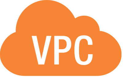 AWS VPC orange icon clipart