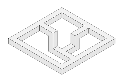 Axonometric frame clipart