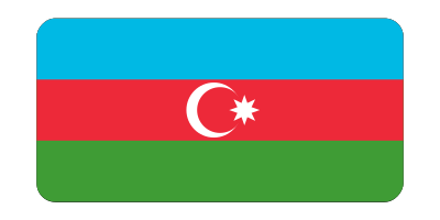 Azerbaijan flag (bevelled) clipart