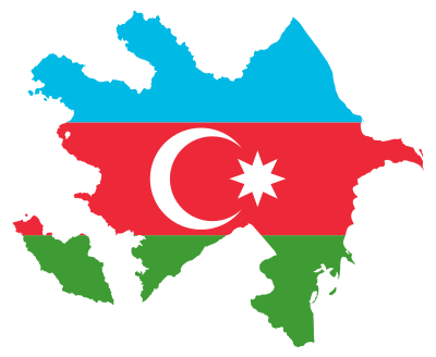 Azerbaijan Map Flag clipart