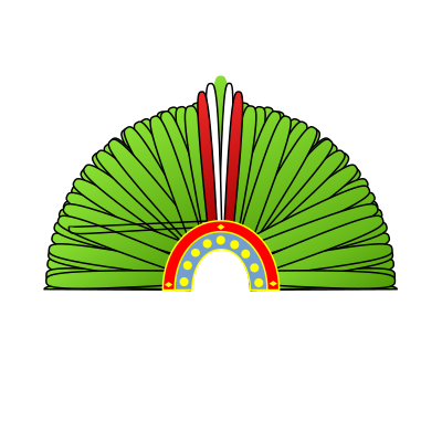 Aztec crown (Corona azteca, pantekatl) clipart