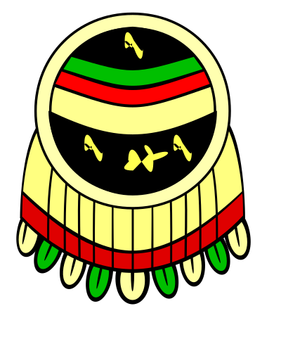 Aztec shield (Escudo, chimalli) 1 clipart