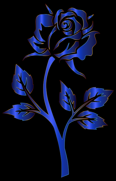 Azure Rose Silhouette clipart