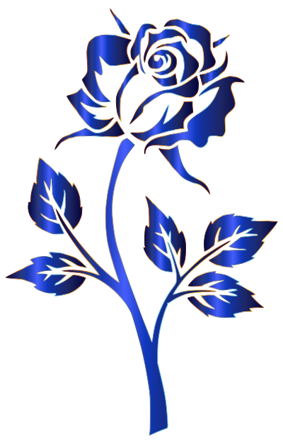 Azure Rose Silhouette No Background clipart
