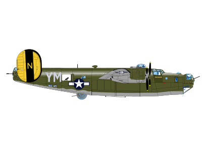 B-24 J BOMBER clipart
