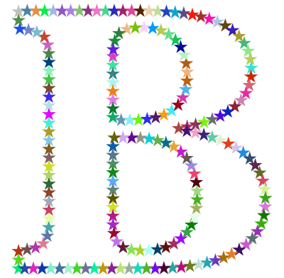 B Stars clipart