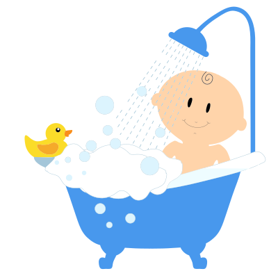 Baby Boy Bath clipart
