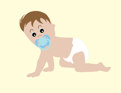 Baby Boy Crawling clipart