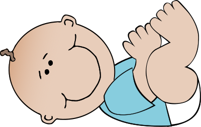 Baby boy lying clipart